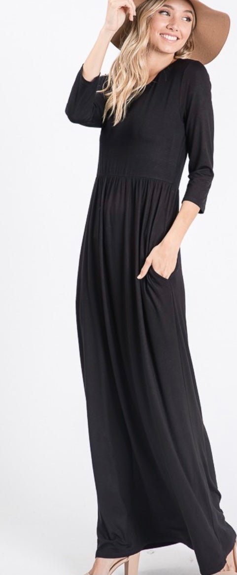 Solid Plus Maxi Dress