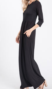 Solid Plus Maxi Dress