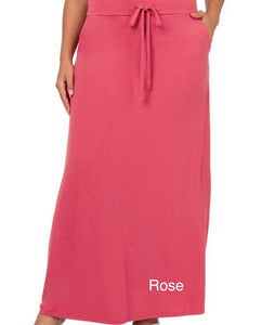 Relaxed fit maxi skirt plus