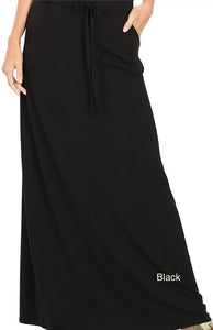 Relaxed fit maxi skirt plus