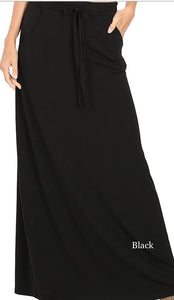 Relaxed Fit Maxi Skirt