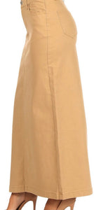 Khaki Jean Skirt