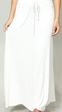 Maxi skirt with drawstring