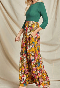 Floral Tiered Maxi Dress